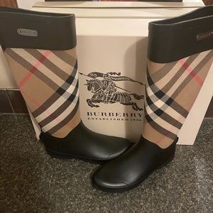 Burberry rain boots